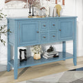 Dark Blue Retro Sideboard Console Table with Drawers C559766