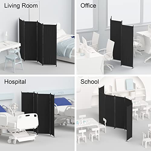 Black 4 Panel Folding Room Divider R482427