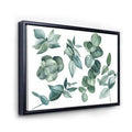 Dark Green Eucalyptus Leaves Painting on Canvas O12405