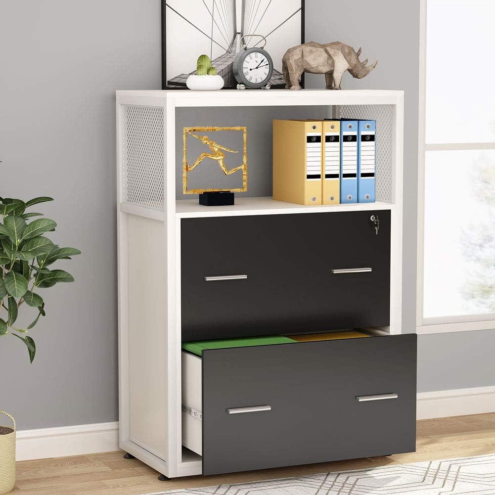 2 Drawer Lateral File Cabinet with Lock V464