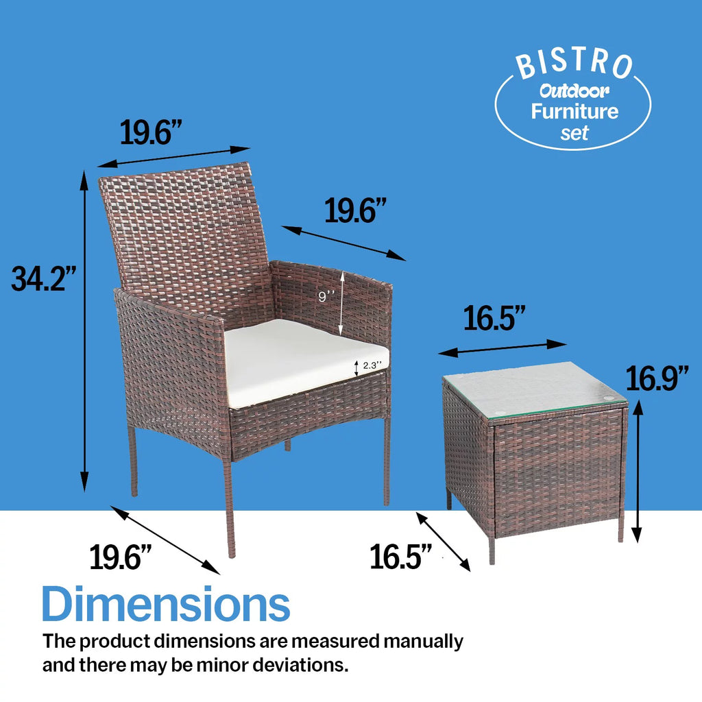 3 Piece Outdoor Furniture Set Orange E31911