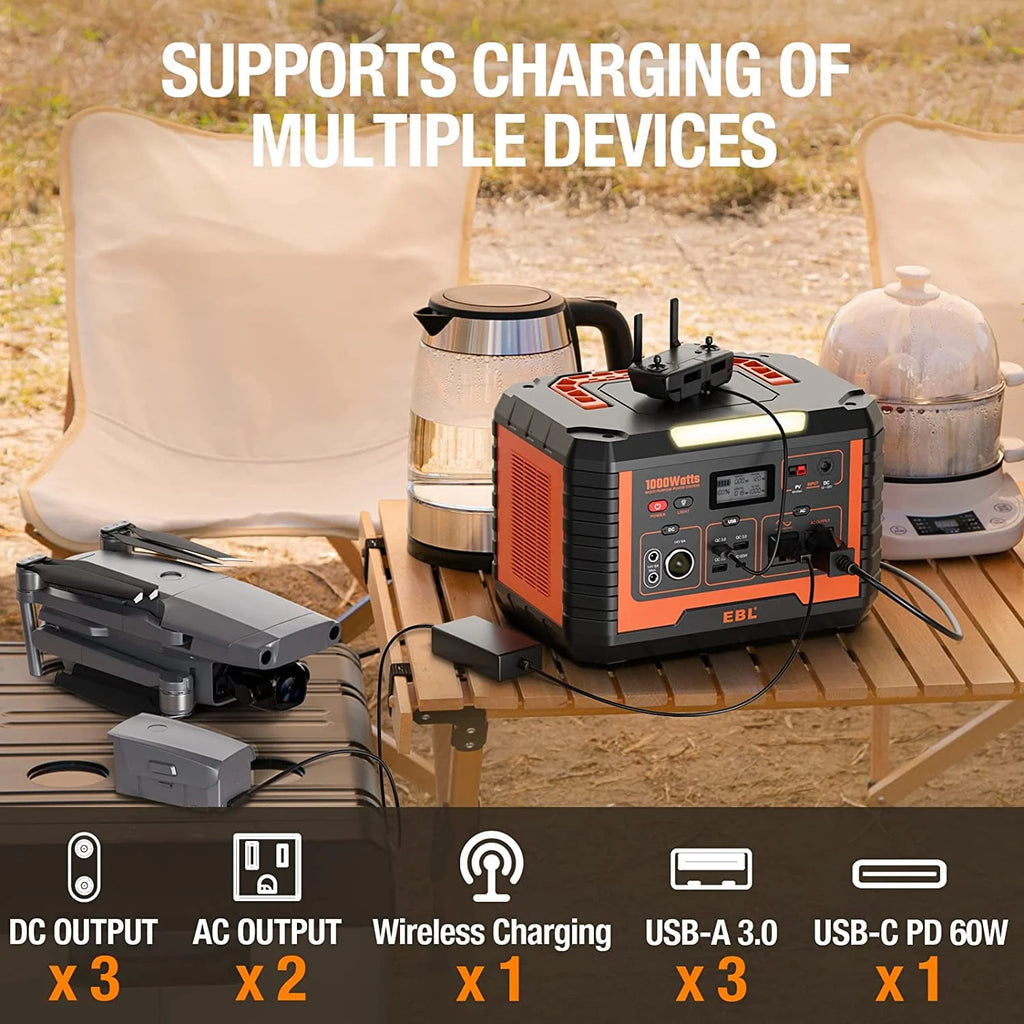 Portable Power Station 1000W Solar Generator B772