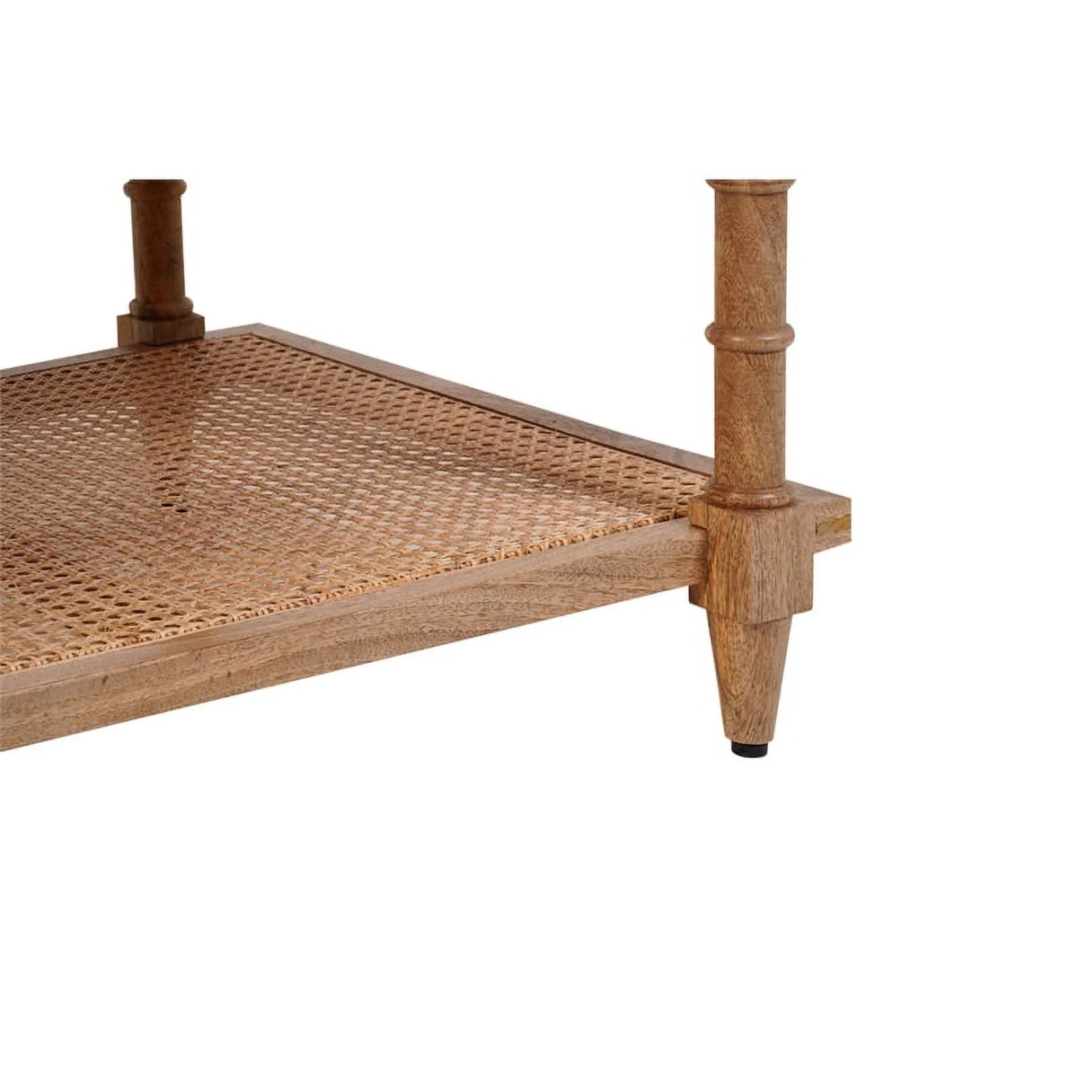 Brown Wood & Cane Coffee Table Q182507