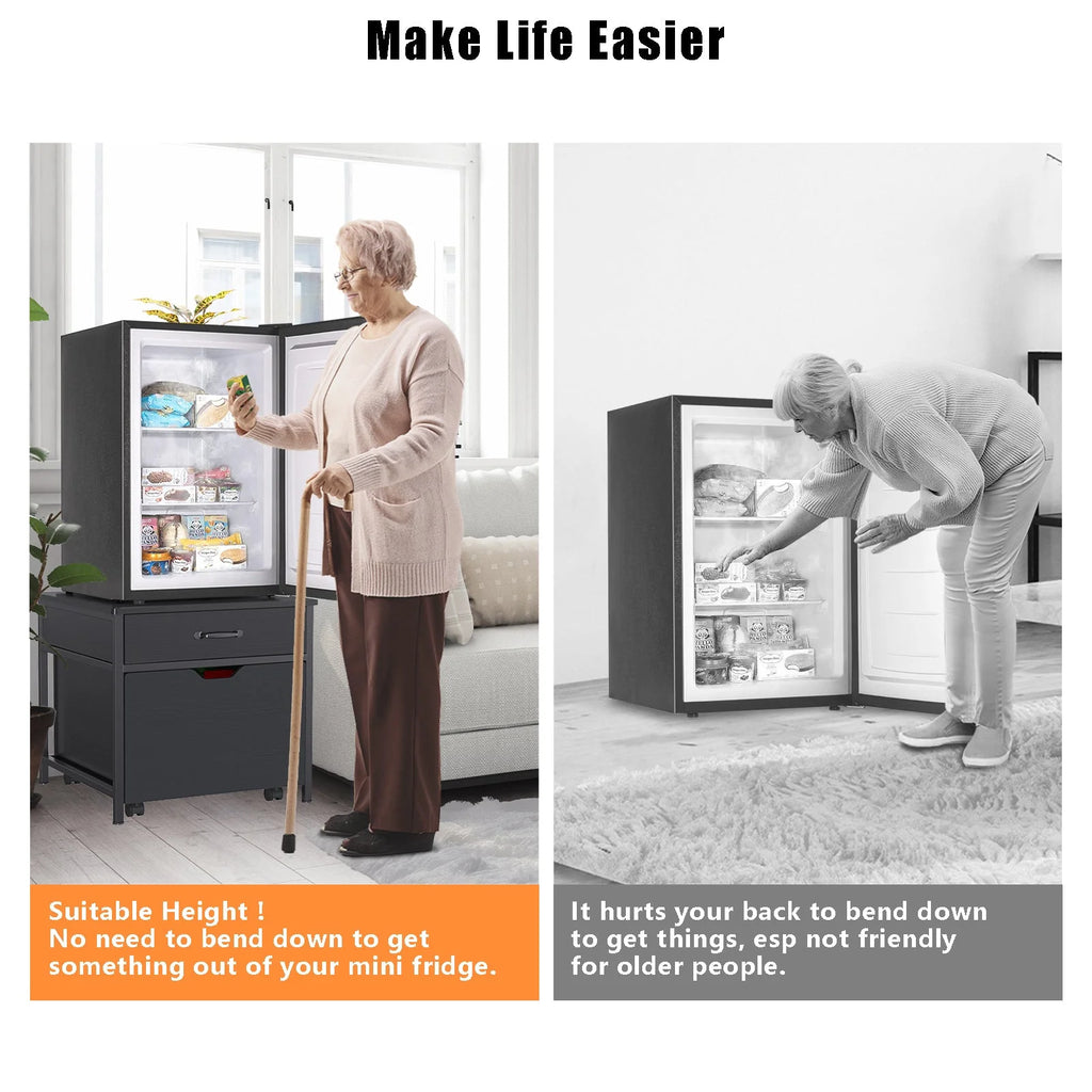 Mini Fridge Stand with Storage L203159