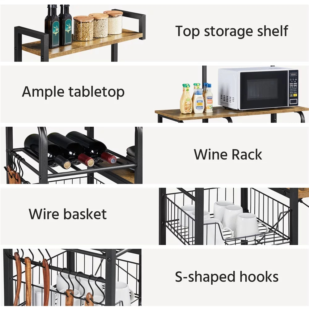 4-Tier Kitchen Baker's Rack with Power Outlet A4372