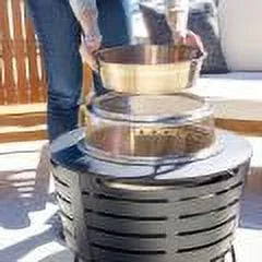 17.8 Inch Metal Fire Pit Screen and 2 Piece Poker M19463