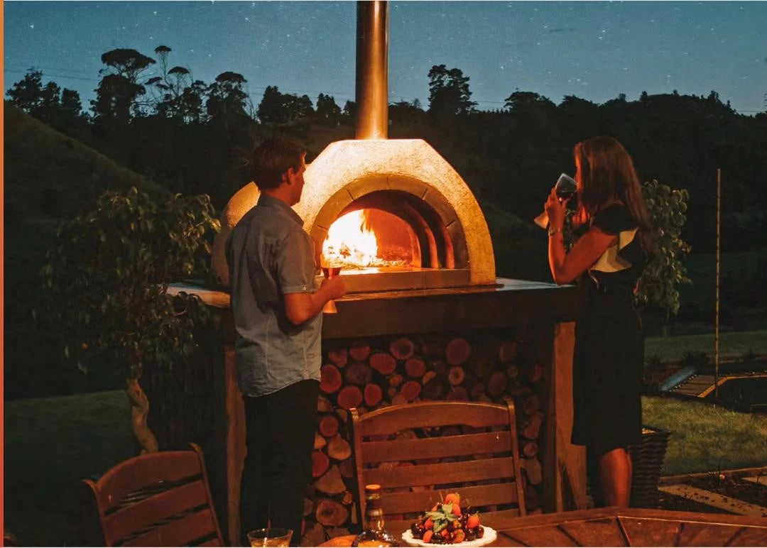 Black Wood Fired Outdoor Pizza Oven S6190