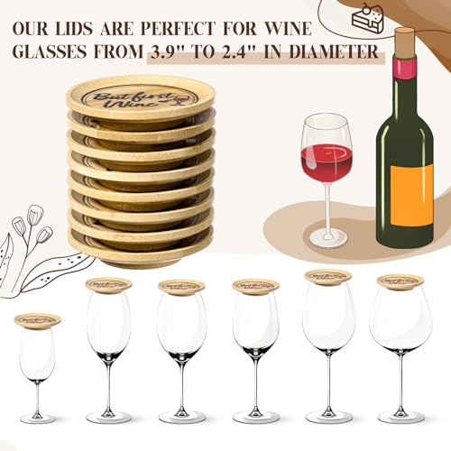 8 Pcs Wine Glass Charcuterie Topper Plates C703