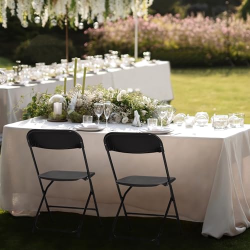 White Plastic Folding Chairs Set of 10 F923801