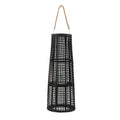 Black Tapered Candle Lantern with Handle P385