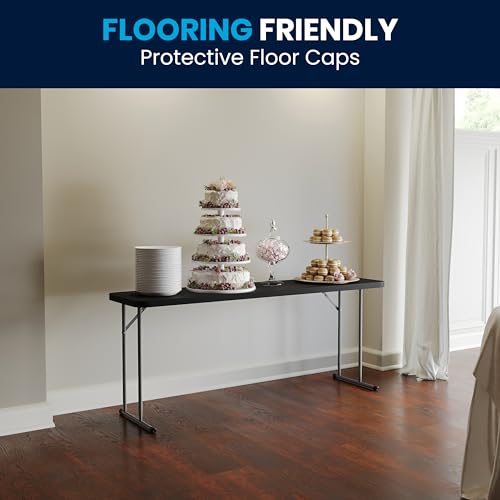 6' White Plastic Folding Training Table Z607