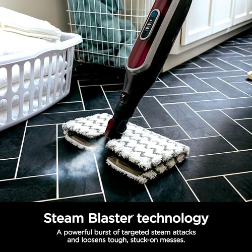 White Steam Mop with 2 Washable Pads I860