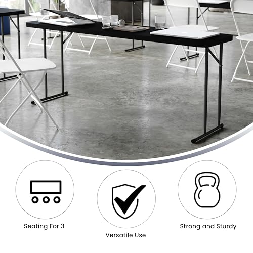 6' White Plastic Folding Training Table Z607