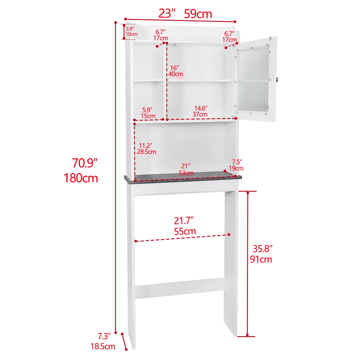 Over The Toilet Storage Cabinet White X304