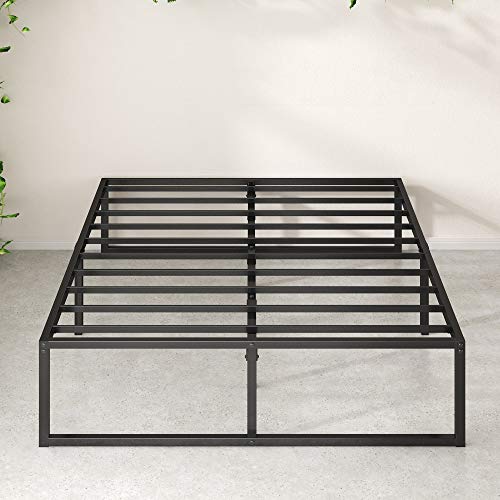 14 Inch Metal Platform Bed Frame, Steel Slat Support, Black, Full C2088