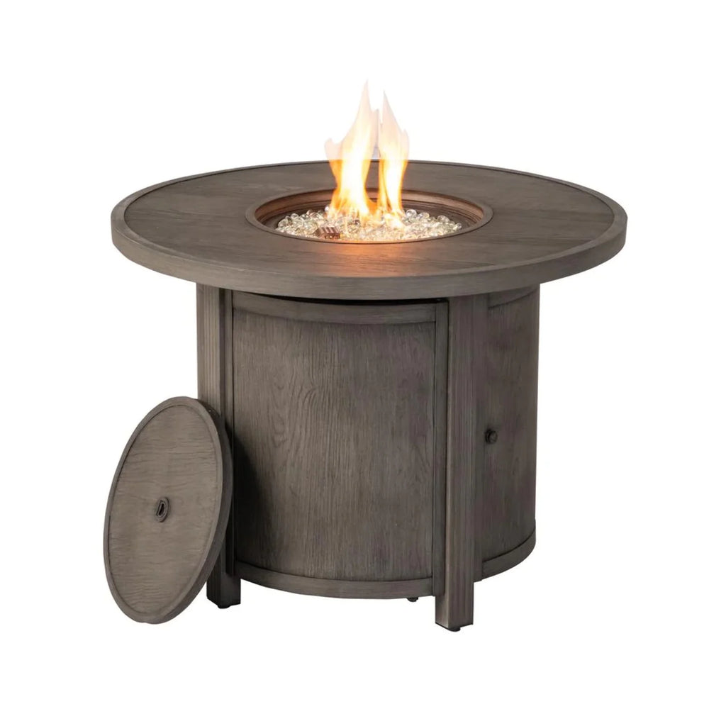 36" Round Aluminum Gas Fire Pit Chat Table I580