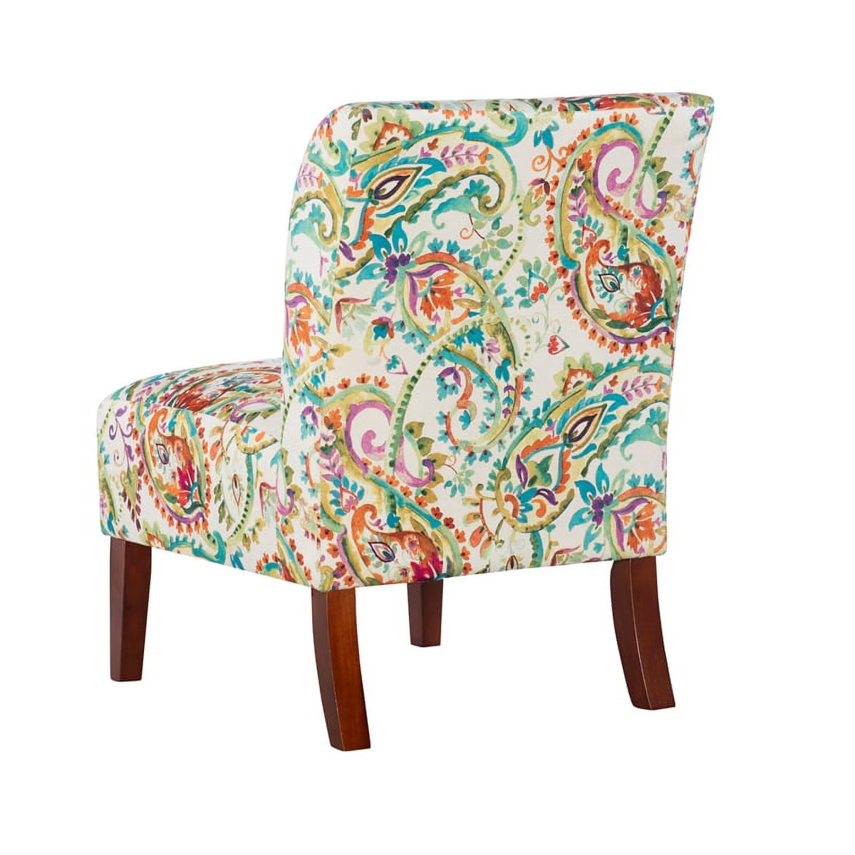 Multi-Color Upholstered Wood Slipper Chair O298