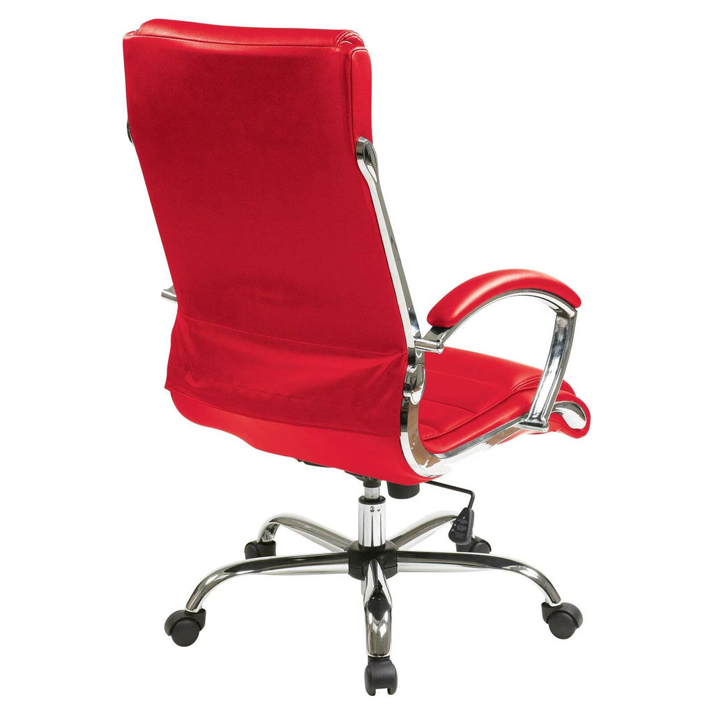 Cream Faux Leather Executive Chair E284975