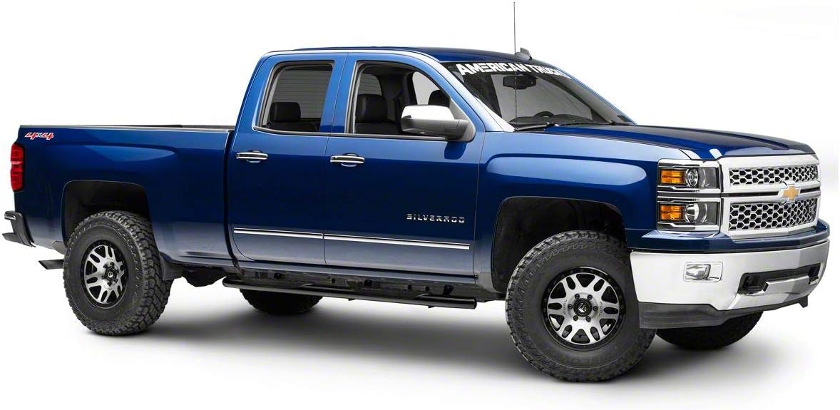 Black 5-Inch Oval Bent End Side Step Bars E55211