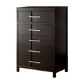 Espresso Wood 5-Drawer Chest T32569