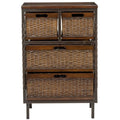 4-Drawer Storage Unit Teak S4576