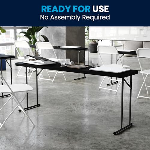 6' White Plastic Folding Training Table Z607