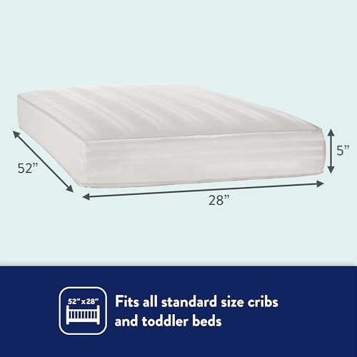 Breathable Crib Mattress with 150 Extra Firm Posture Support Coils I560442