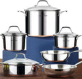 10-Piece Nickel Free Stainless Steel Cookware Set S4058