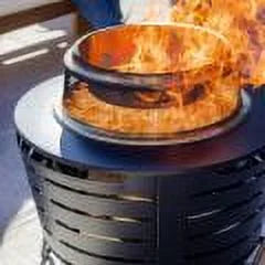 17.8 Inch Metal Fire Pit Screen and 2 Piece Poker M19463