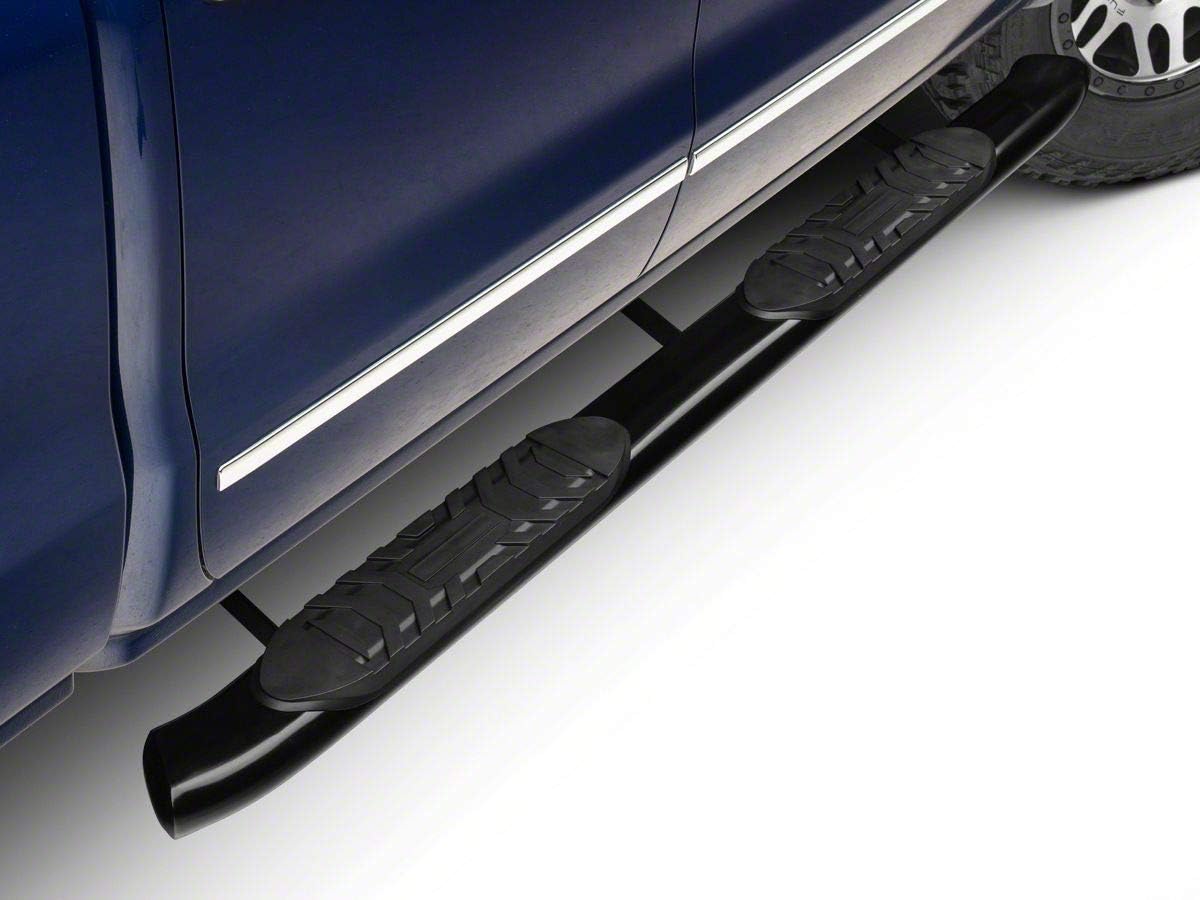 Black 5-Inch Oval Bent End Side Step Bars E55211