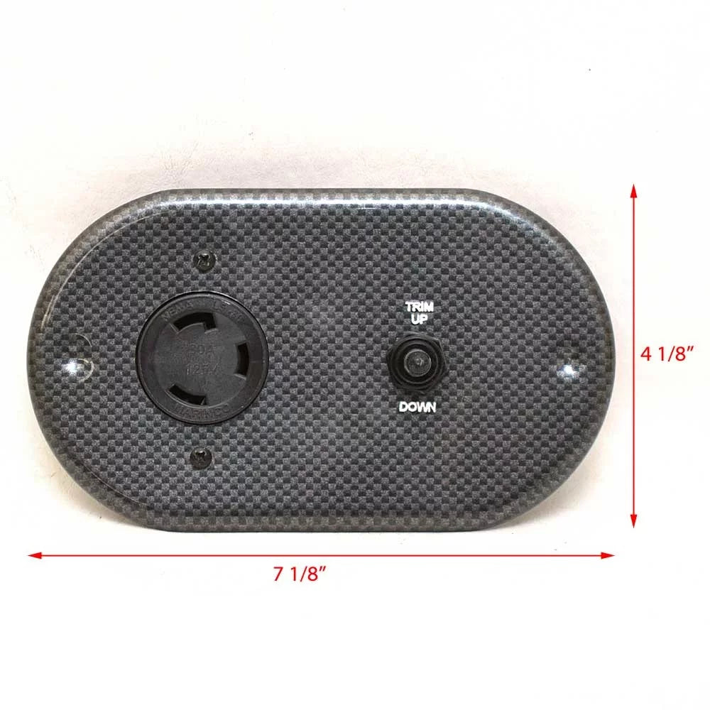 Boat Trolling Motor Panel 7 1/8 x 4 1/8 Inch 30A 125V W59733