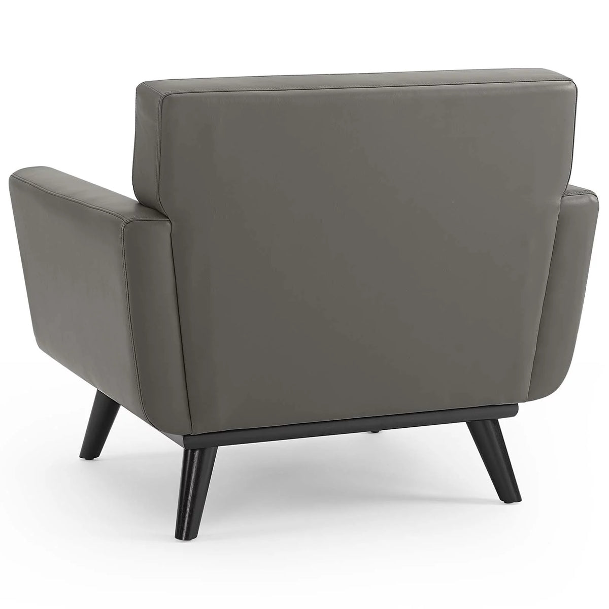 Grey Leather Accent Chair E290