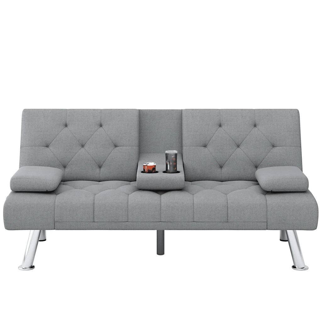 Gray Convertible Futon Sofa Bed N8742