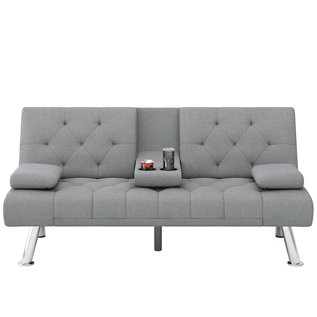 Gray Convertible Futon Sofa Bed N8742