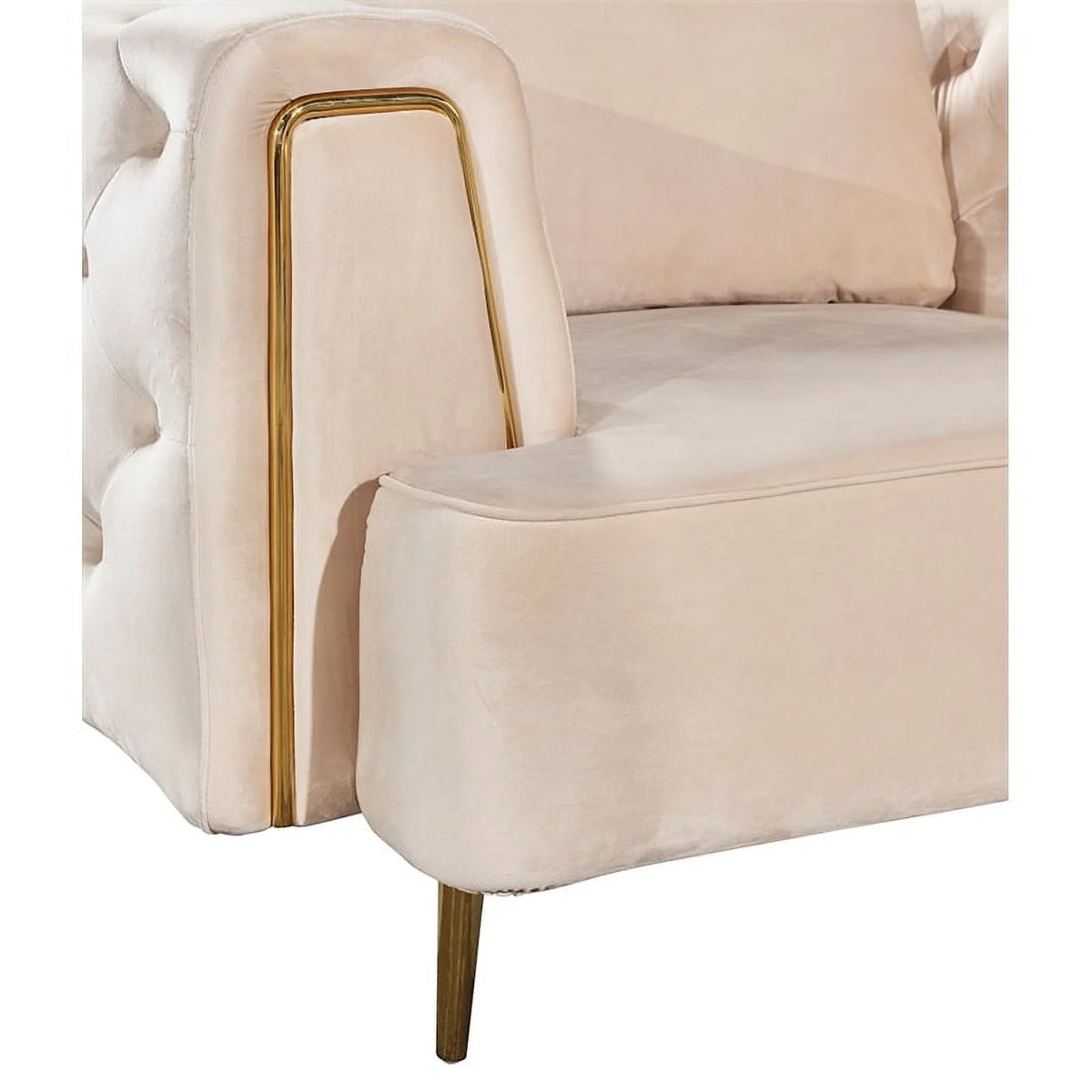 Cream Velvet Sofa E2433