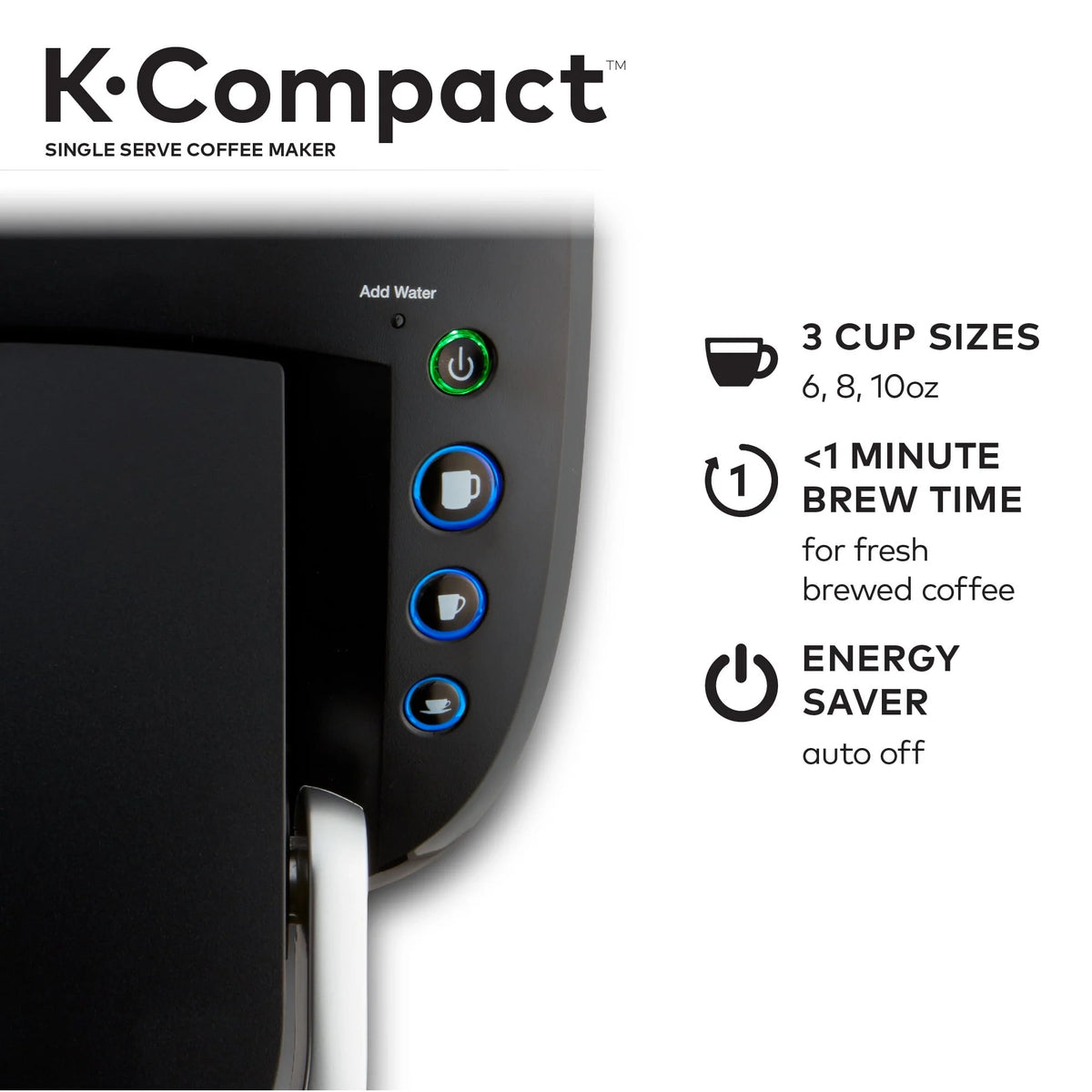 Black Single-Serve K-Cup Pod Coffee Maker S49025