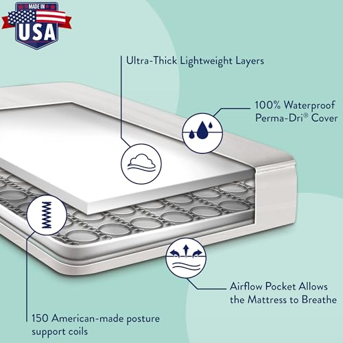 Breathable Crib Mattress with 150 Extra Firm Posture Support Coils I560442