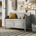 Solid Wood Storage Bench with Removable Cushion I217