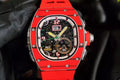 Tourbillon Vibrating Alarm Red Bezel Red Rubber Strap O56392