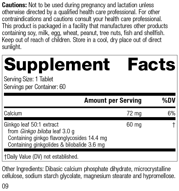 Ginkgo 60 Tablets F29641