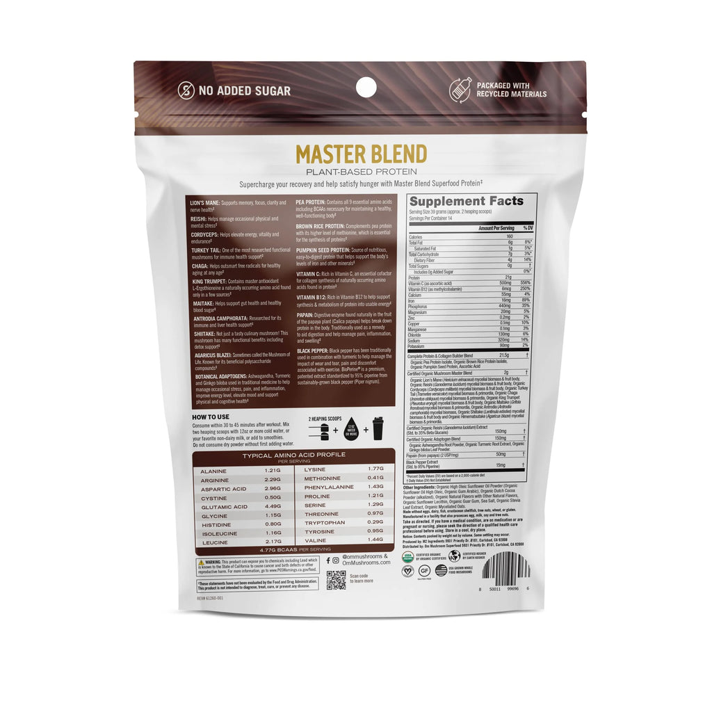 Plant-Based Protein Powder 19.26 Ounce Creamy Chocolate X119