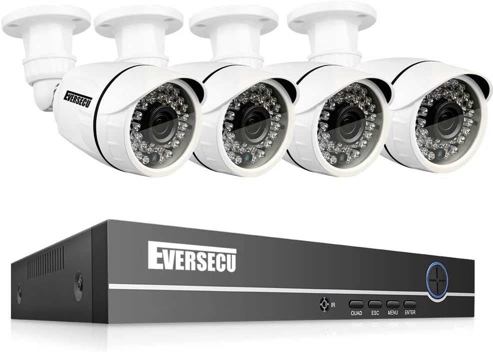 8 Channel Wired Security Camera System 1080P DVR with 8 Weatherproof Cameras B4745