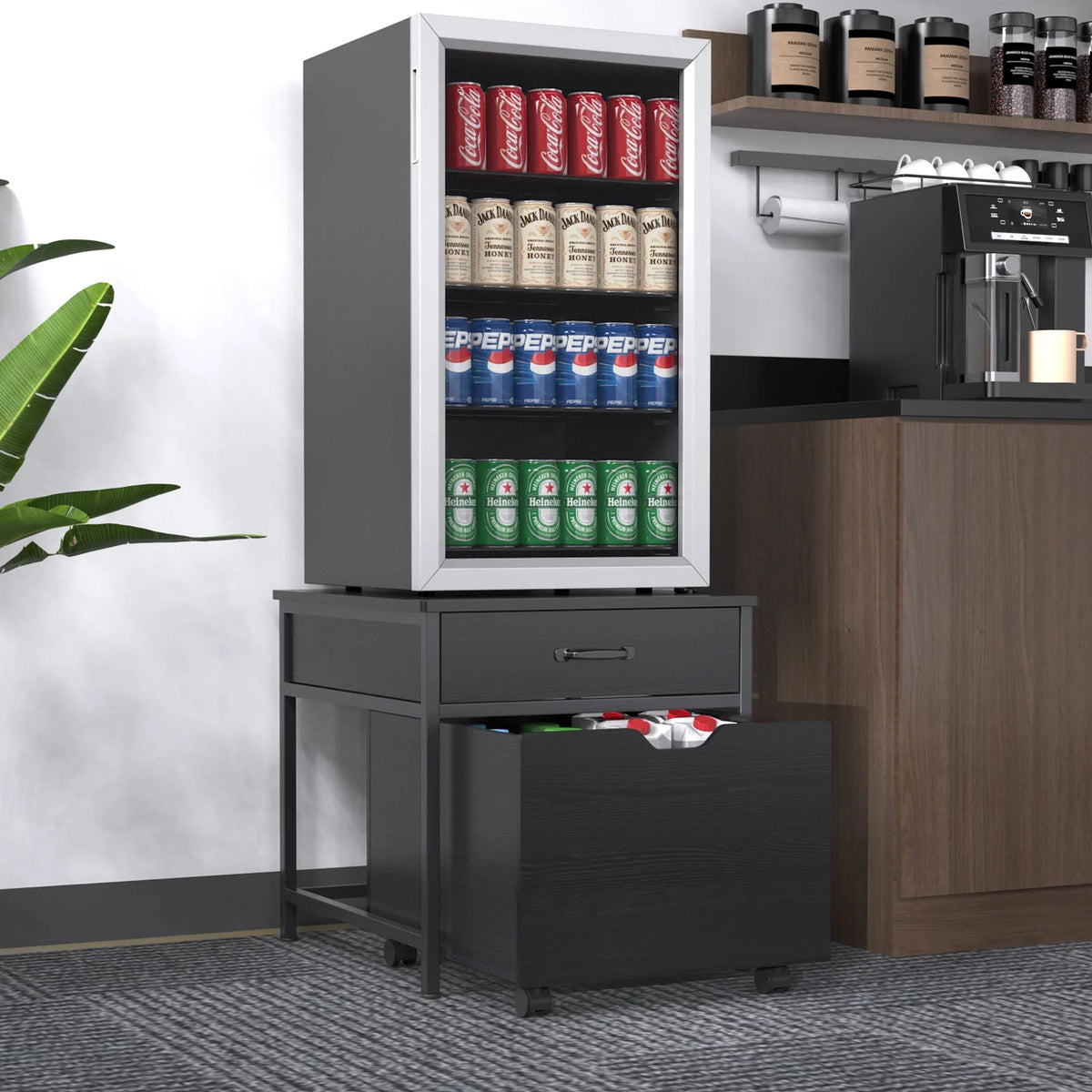 Mini Fridge Stand with Storage L203159