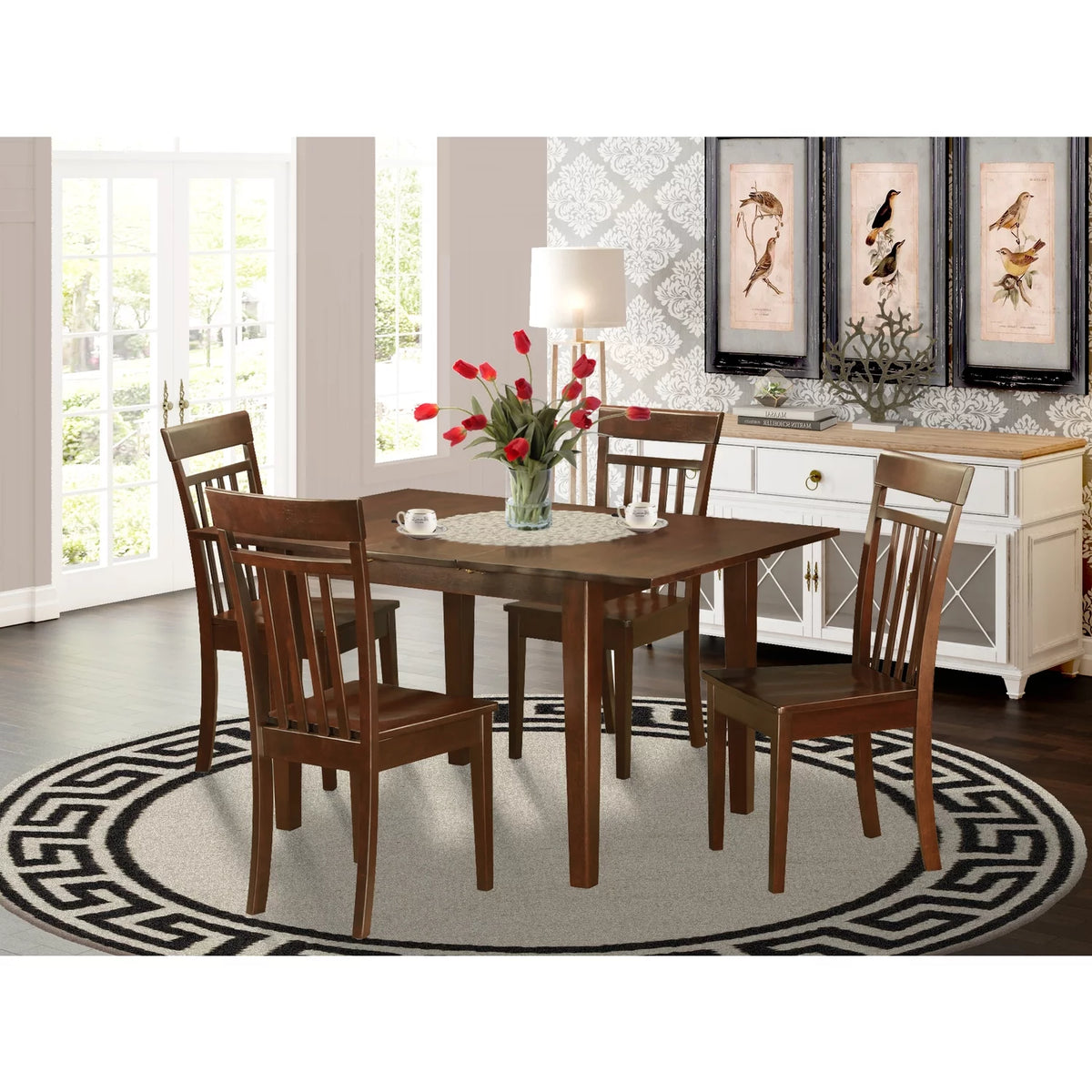 5 Piece Mahogany Dinette Set Z285423