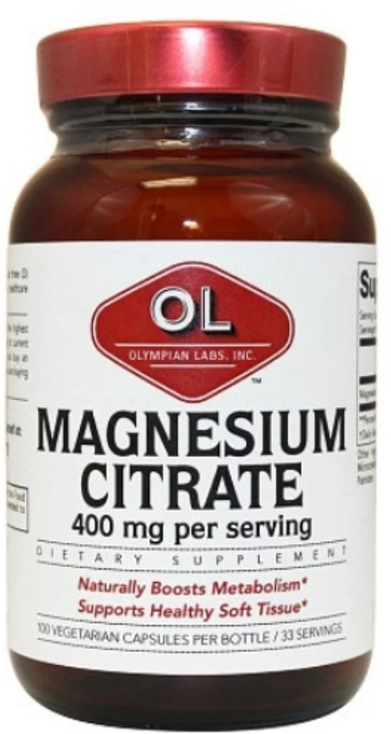 Magnesium Citrate Vegetarian Capsules 400 mg 4 Pack P315281