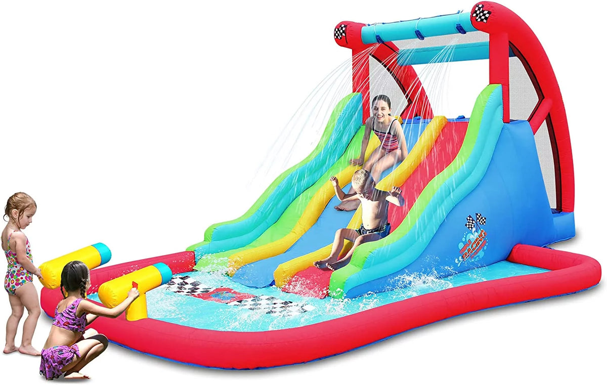 Inflatable Water Slide with Climbing Wall and Pool T25660