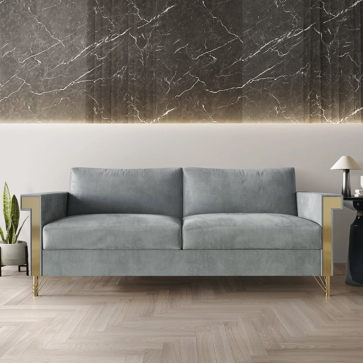 Velvet Upholstered Sofa P86690