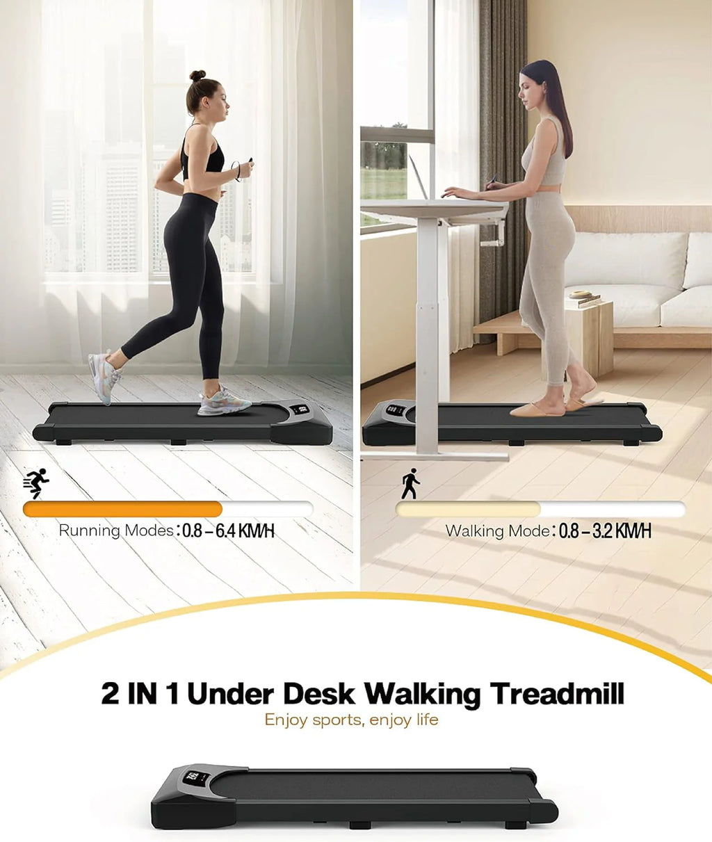 2 in 1 Foldable Under Desk Treadmill with Remote Control K7817