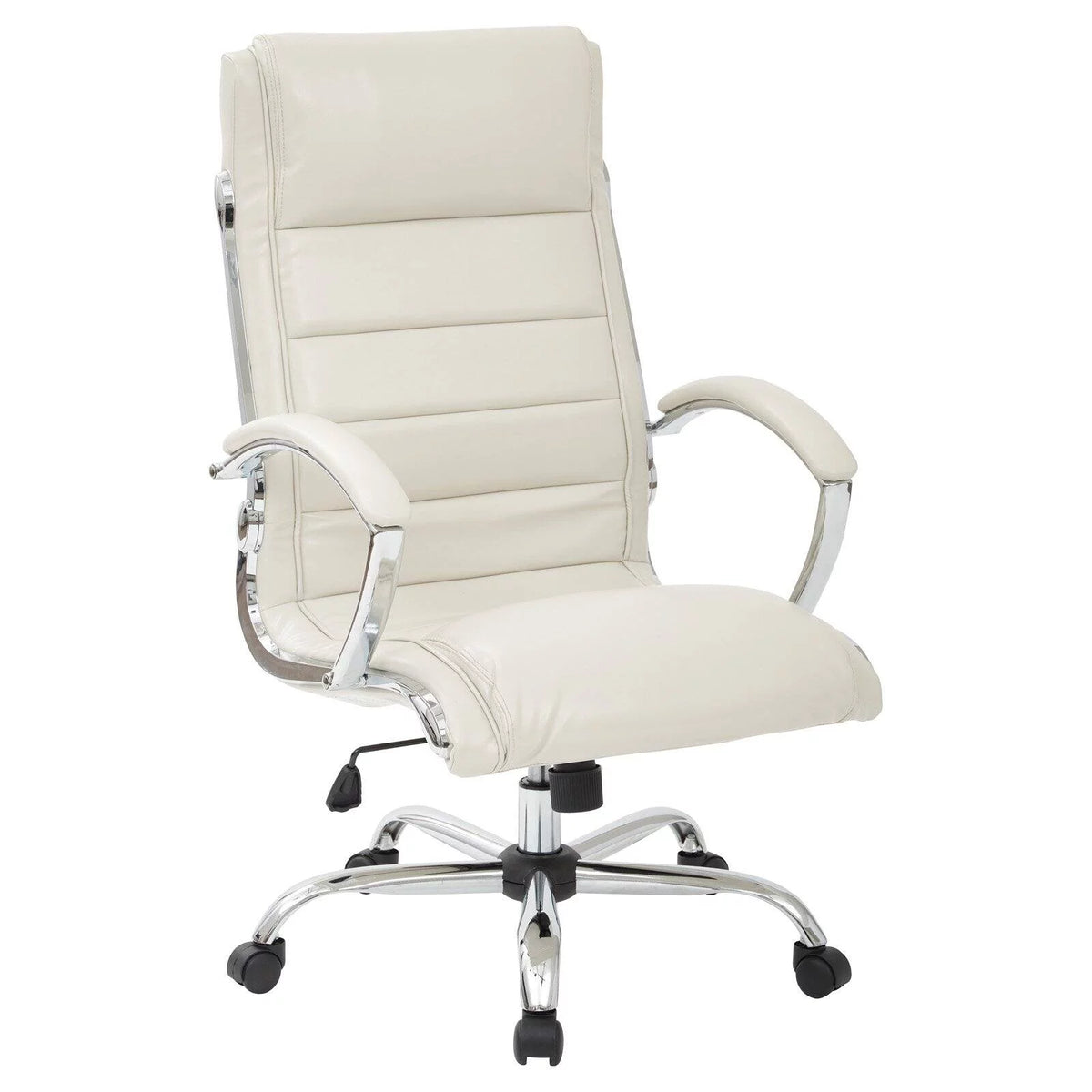 Cream Faux Leather Executive Chair E284975