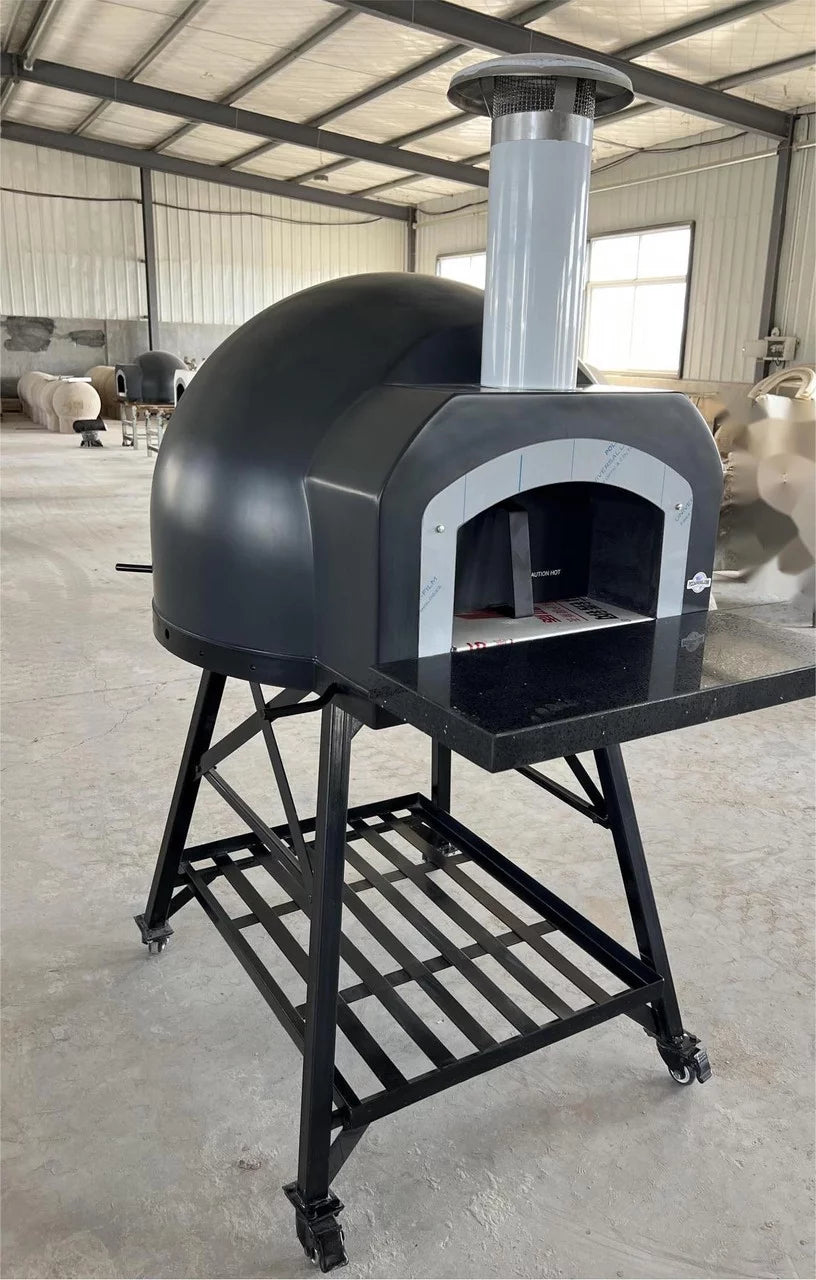Black Wood Fired Outdoor Pizza Oven S6190